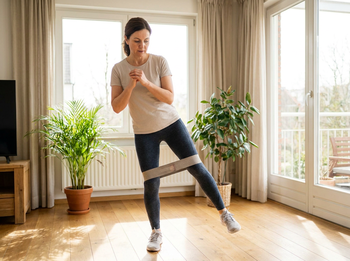 Hip rehab band exercise