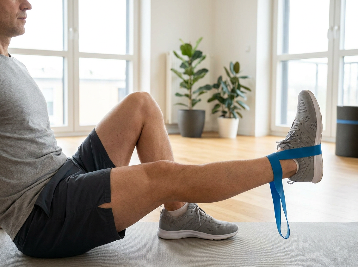 Knee strengthening exercise with resistance band – knee pain treatment in Chelmsford