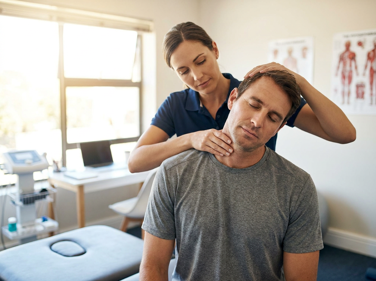 Neck pain physio assessment in Chelmsford &ndash; checking range of motion and neck stiffness